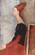 Amedeo Modigliani Portrat der Jeanne Hebuterne in dunkler Kleidung Spain oil painting artist